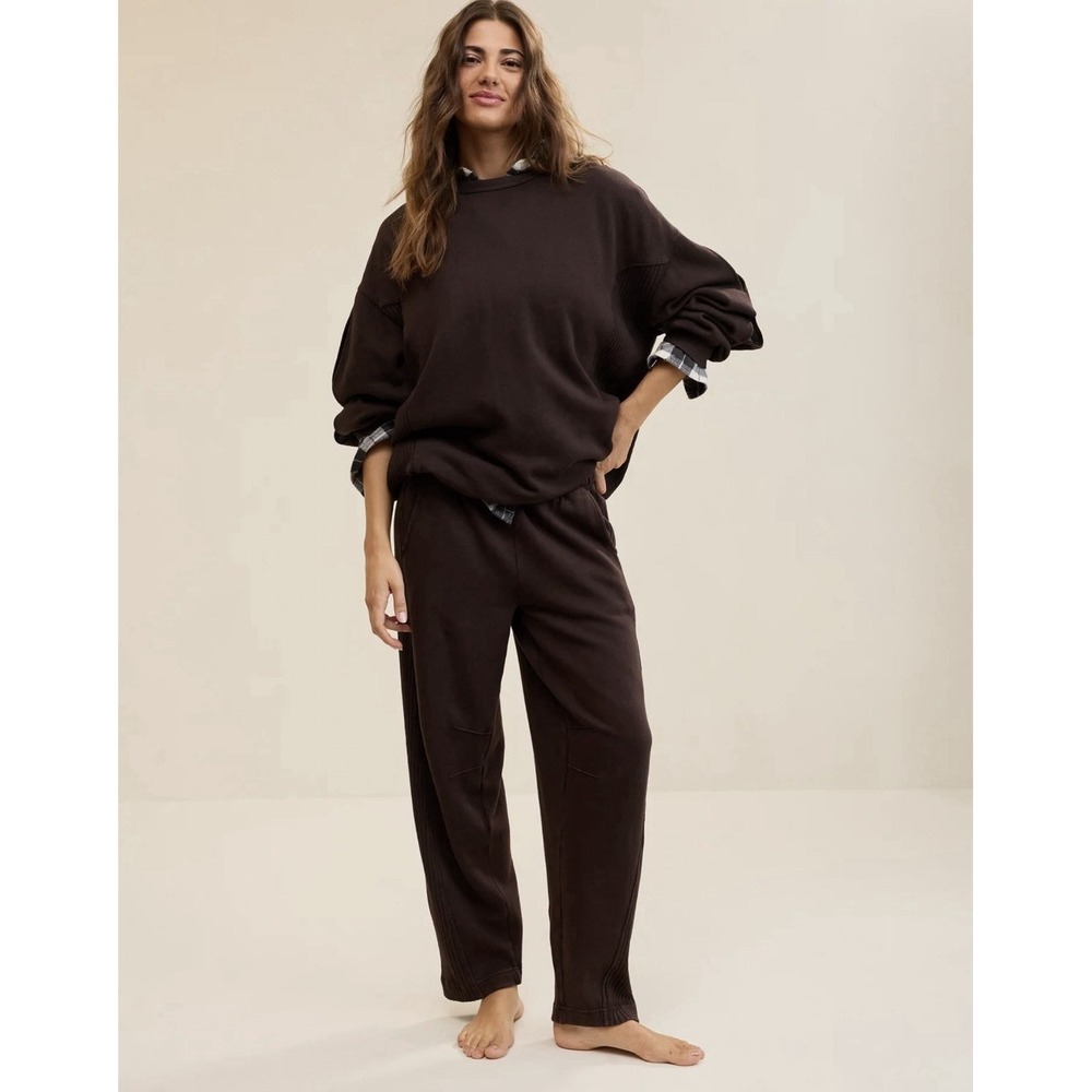 NWOT Aerie Oh Snap! Barrel Sweatpants Sz M Lounge Cozy Comfy MSRP $55 - Picture 1 of 12